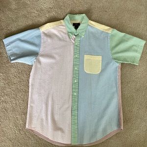 Brooks Brothers Seersucker Fun Shirt. Size L, never worn.